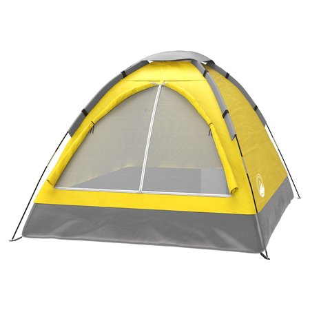 WAKEMAN 2 Person Camping Tent with Carrying Bag - Outdoor Tent for Backpacking by Outdoors, Yellow 75-CMP1080